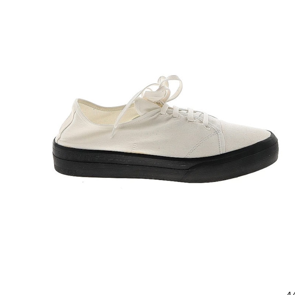 JIL SANDER Sneakers Unisex EU 41 Minimalist Shoes White Canvas Black Sole